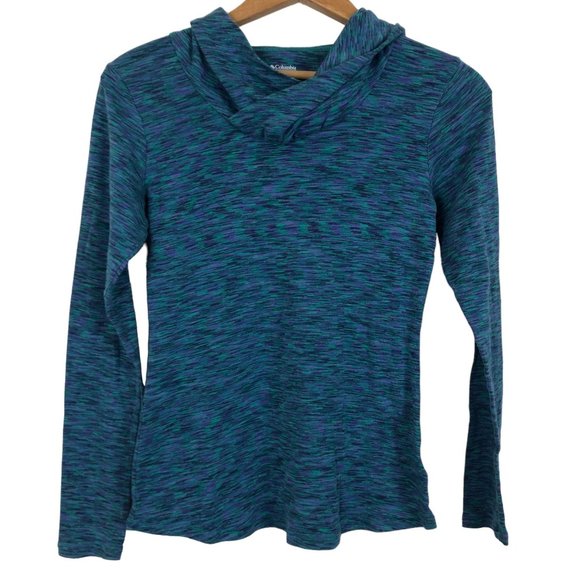Columbia Tops - Columbia Activewear Women’s Pullover Hoodie Cotton Poly Long Sleeve Blue Medium